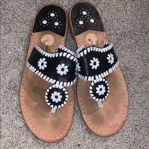 black and white jack rogers